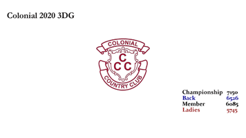 Colonial 2020 3DG